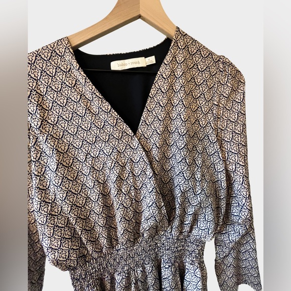 Anthropologie Bishop + Young Bohemian Rhapsody Smocked Midi Dress Size Medium - Picture 7 of 11